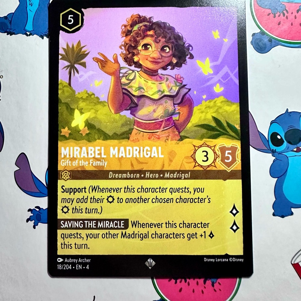 mirabel madrigal 18/204 [encanto] - super rare — disney lorcana: ursula’s return